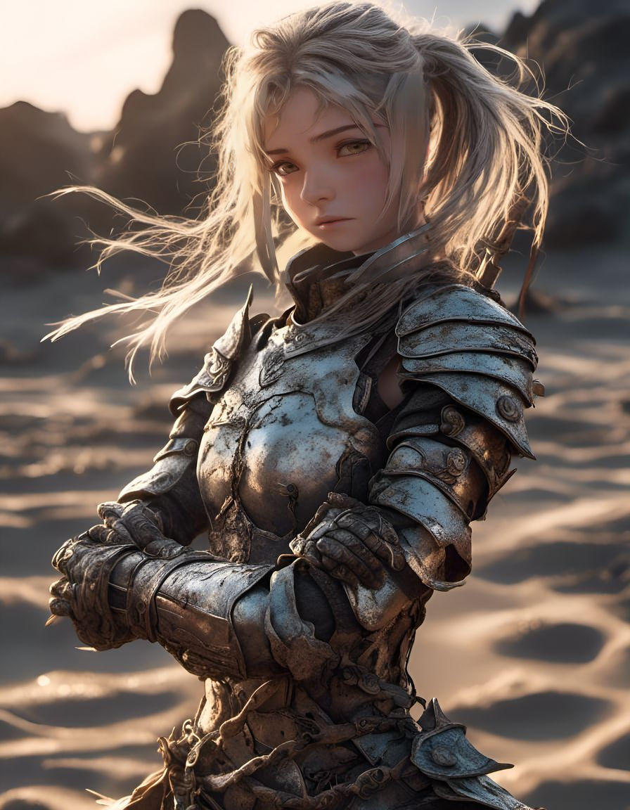 Joan of Arc in Hyperreal Anime Style