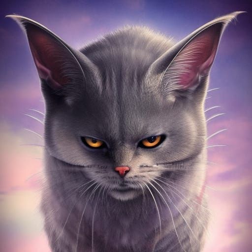 Epic Cat, Bat, and Rat Digital Painting