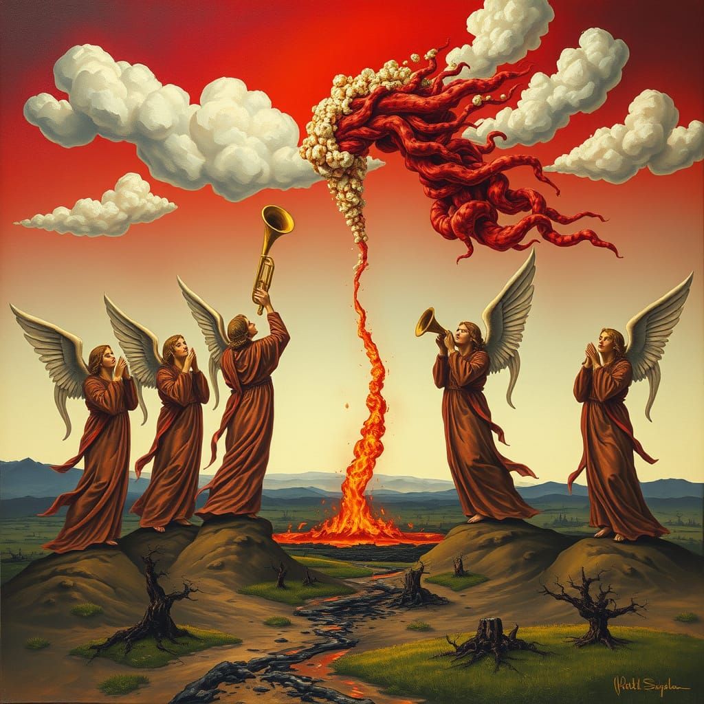 Surreal Seven Angels Unleash Apocalyptic Hailstorm in Dreaml...