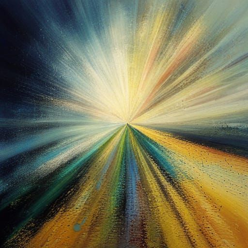 Abstract Art: Sunshine Through Rainy Day