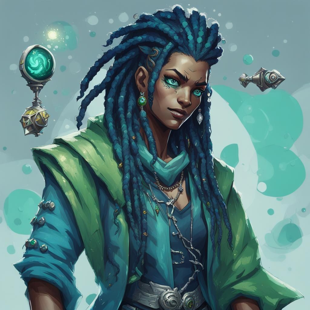 Triton Thief with Dreadlocks and Silver Trinkets