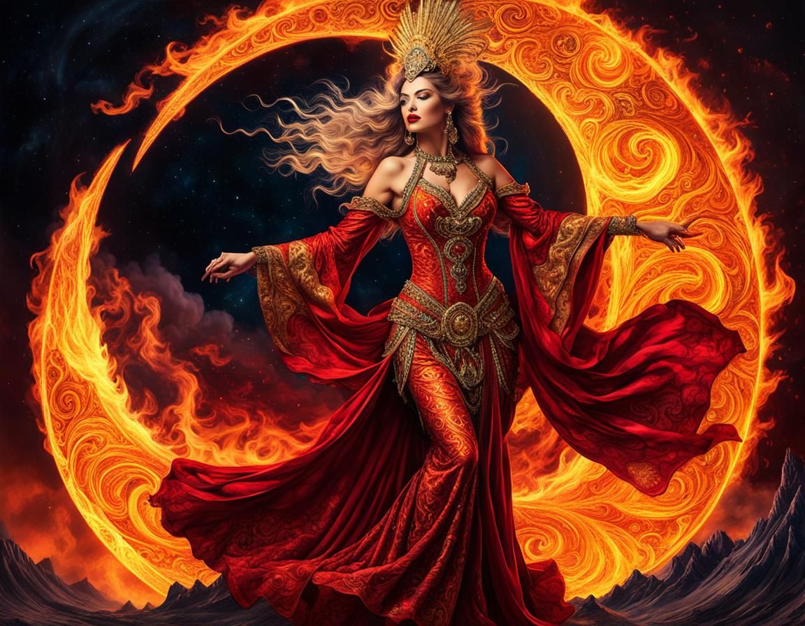 Dance on the fiery moon