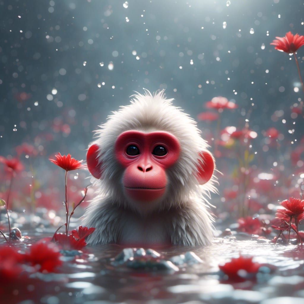 Hokkaido snow monkey