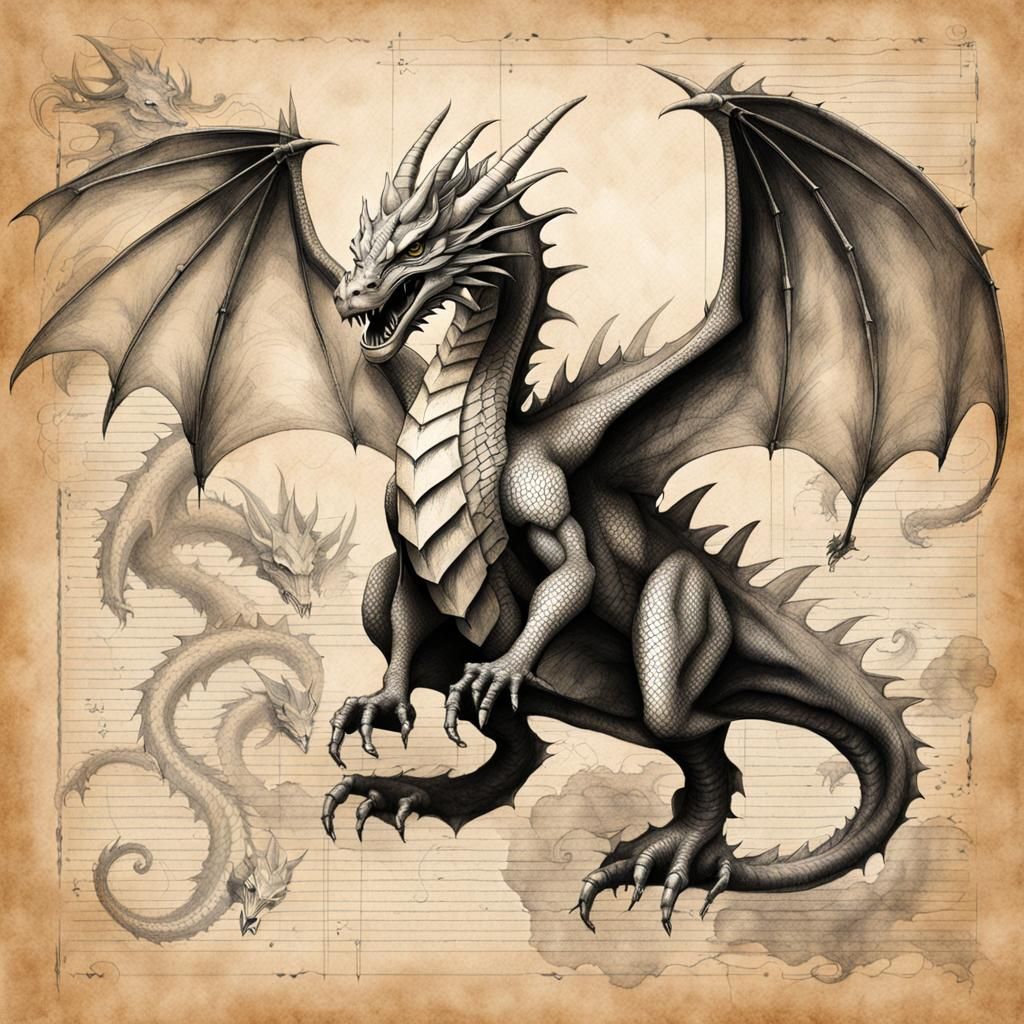 Trumpet Winged Dragon in Neo-Pop Style