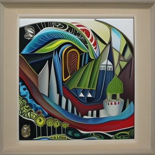 Chrysler Building in Surrealist Expressionist Style