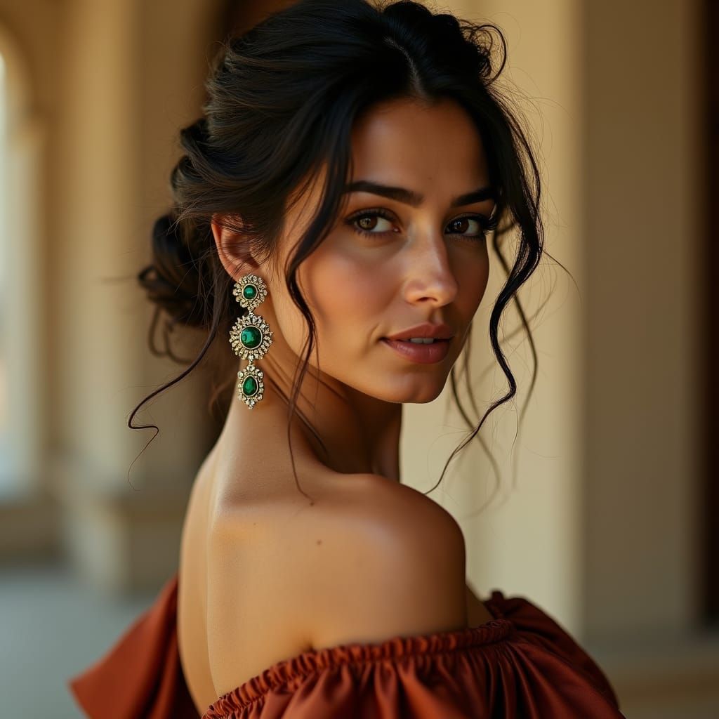 Lebanese Beauty in Golden Light: Cinematic Portrait