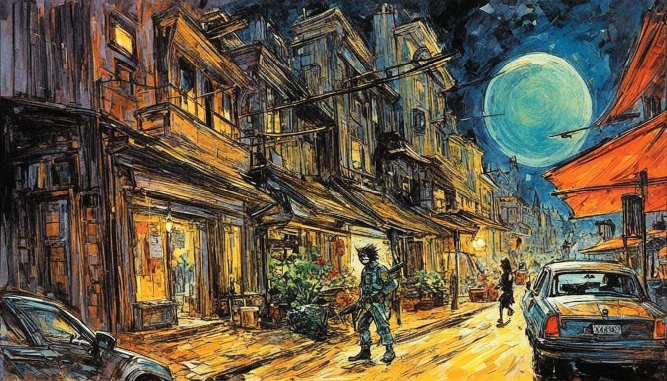 Eerie Retro Sci-Fi Cat Mercenaries in Action