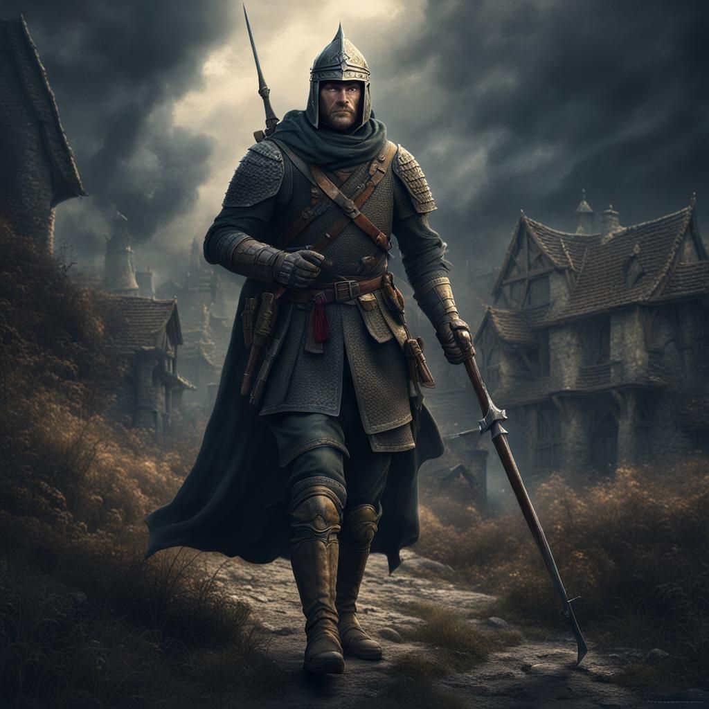 Dark Fantasy Medieval Warrior in France