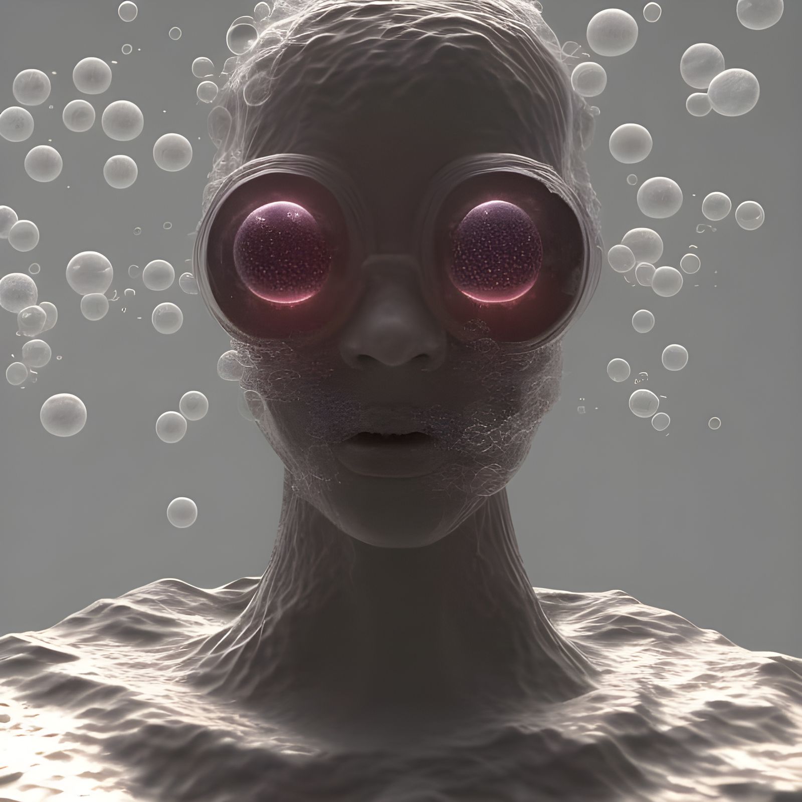 Underwater Bubbling Entity in Unsettling Style