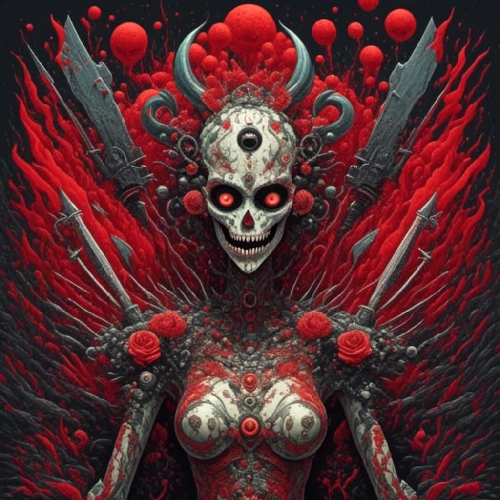 Horrorcore Robot with Bloody Knife