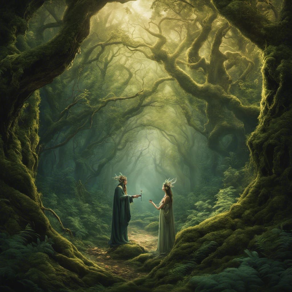 Enchanted Forest Selfie with a Mystical Nymph