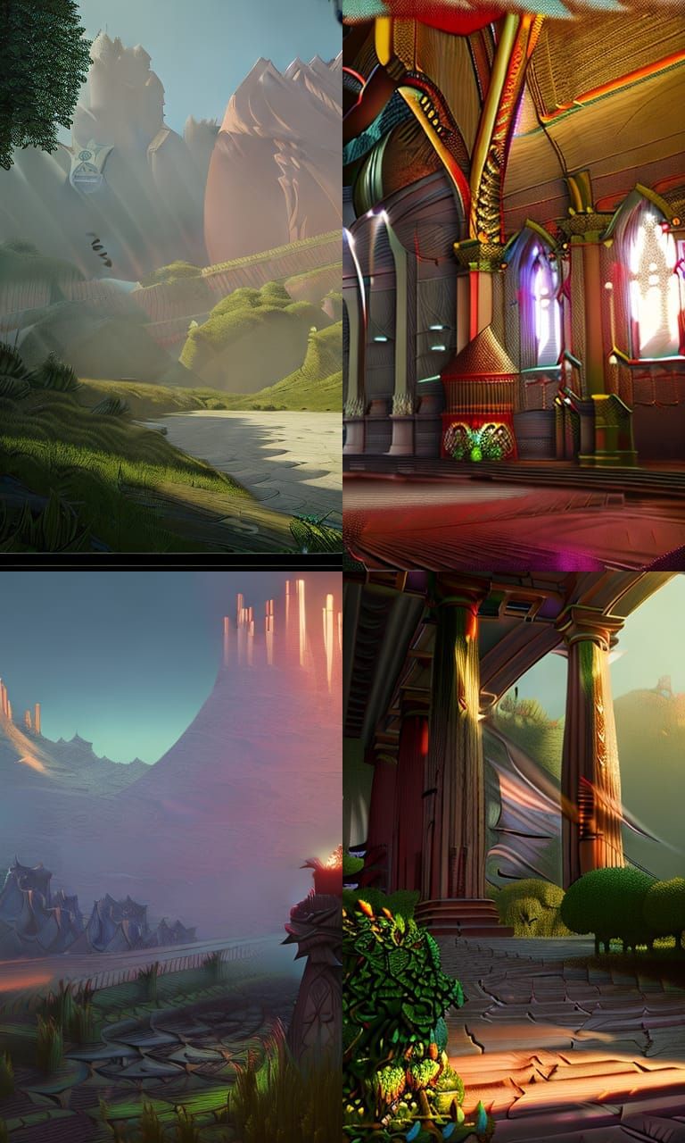 Dark Fantasy Realm: Hyperdetailed Concept Art
