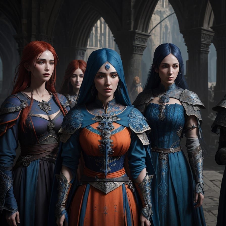 Medieval Women in Hypermaximalist Digital Art