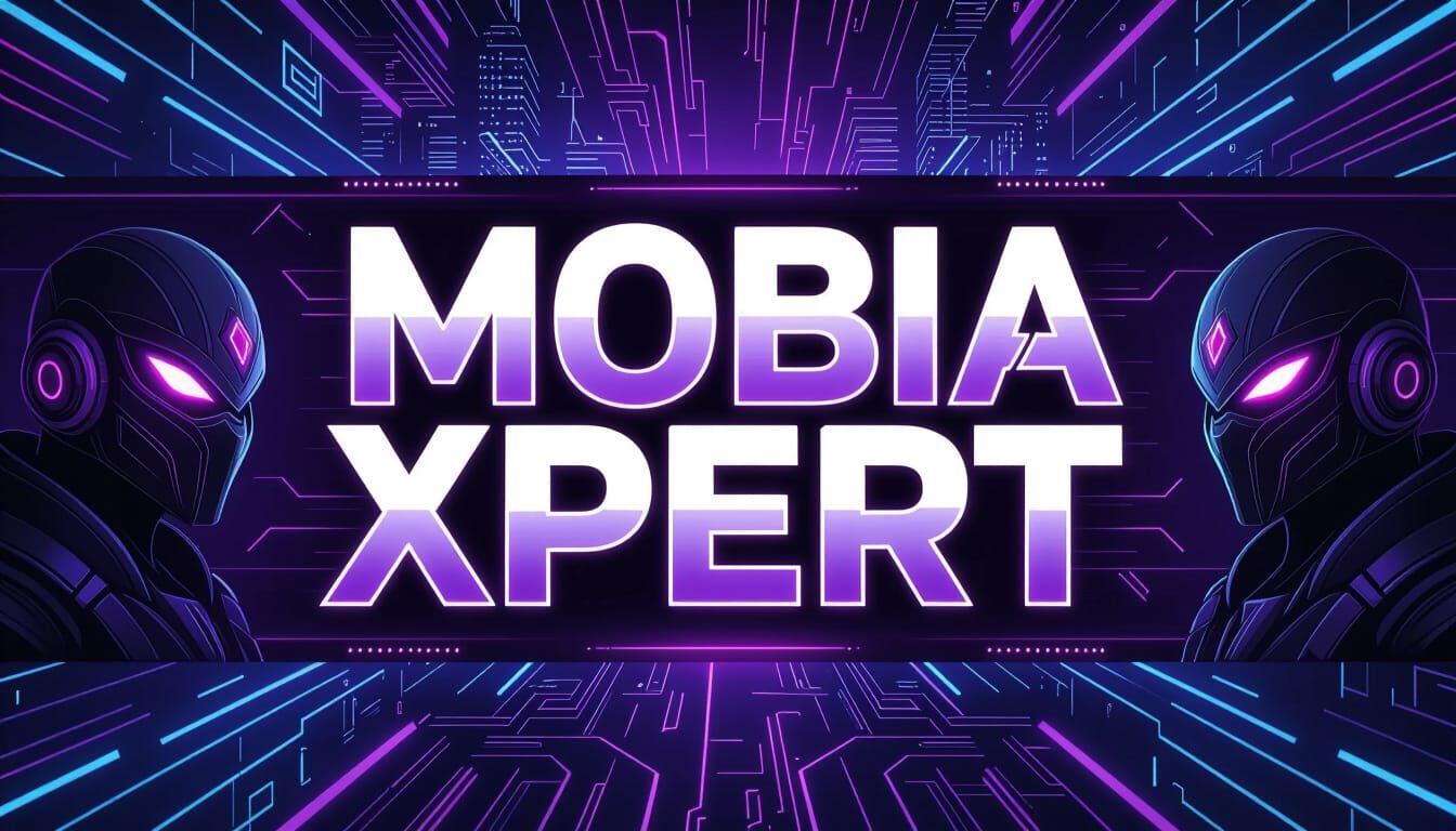 Futuristic Gaming Banner with Neon Accents in Cyberpunk Styl...