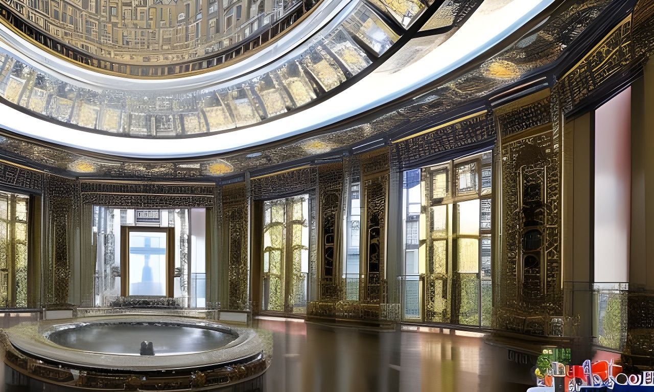 Extravagant Ancient Futuristic Palace Garden Architecture