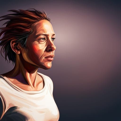 Hyperrealistic Human Fading From Reality