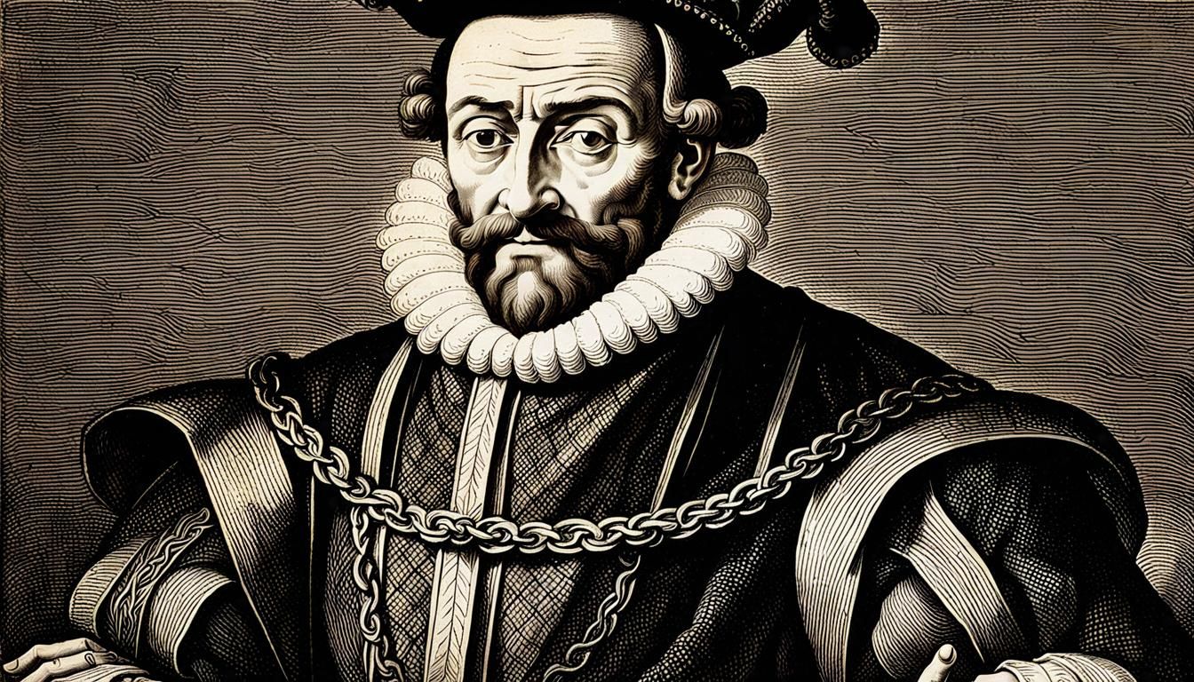 Henry IV Stone Engraving by Charles Dupuis, 1605