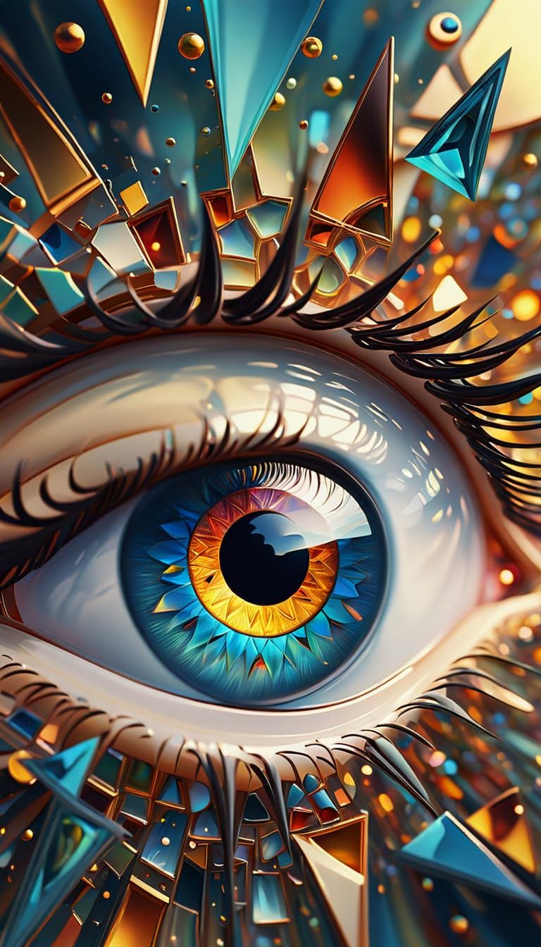 Eye Through Kaleidoscope: Surreal Abstract Expressionism