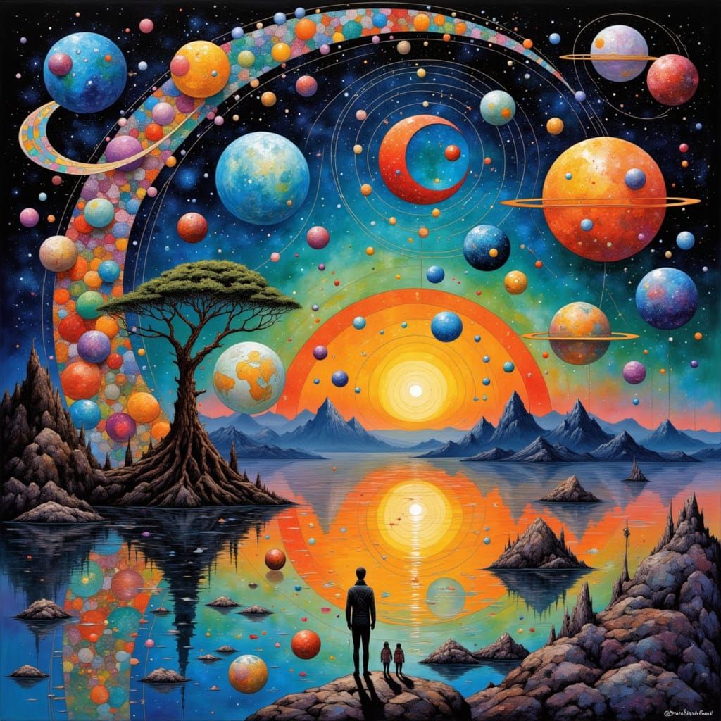 textured with large visible brush strokes, hypermaximalism, ...