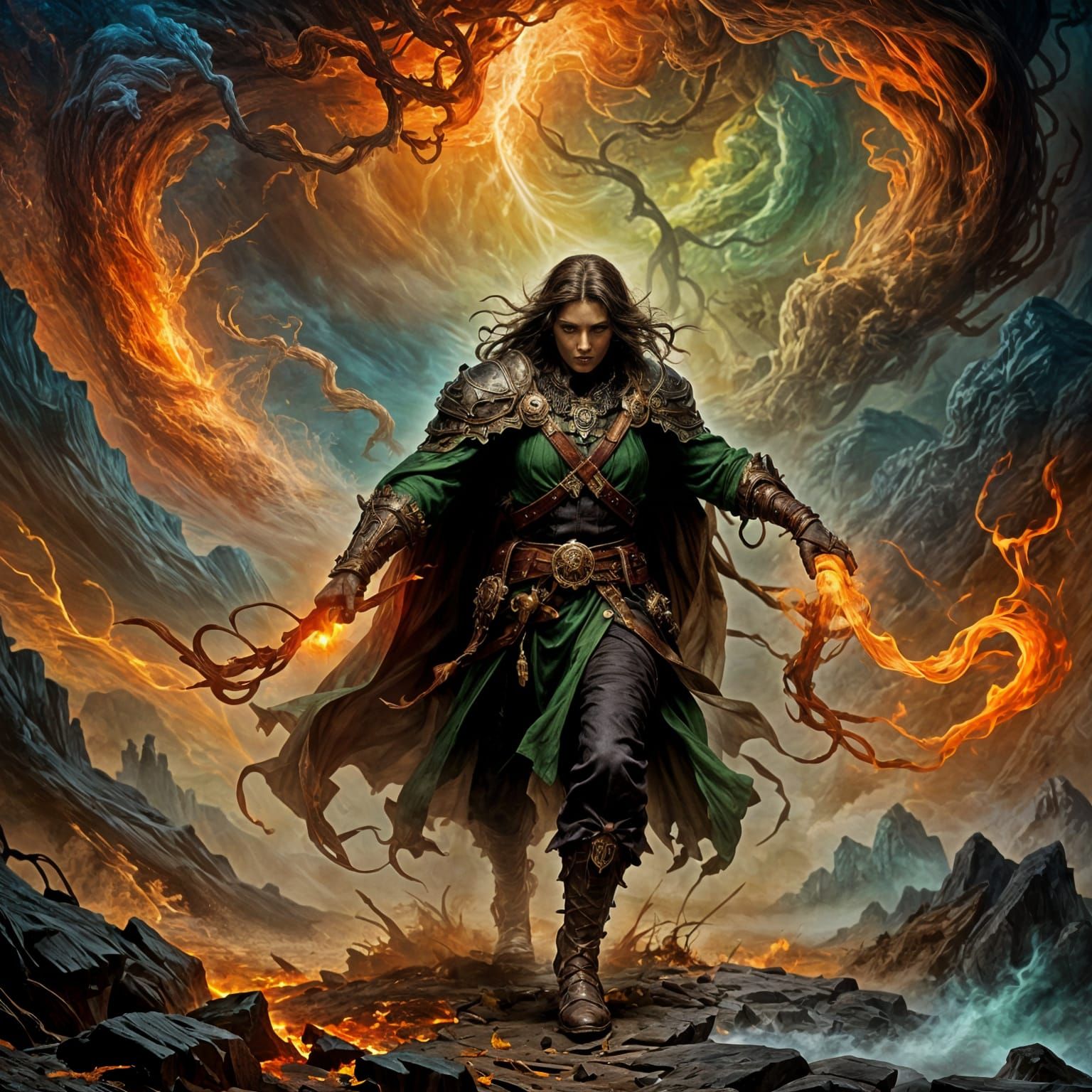 Man Walks Into a Colorful Maelstrom Abyss