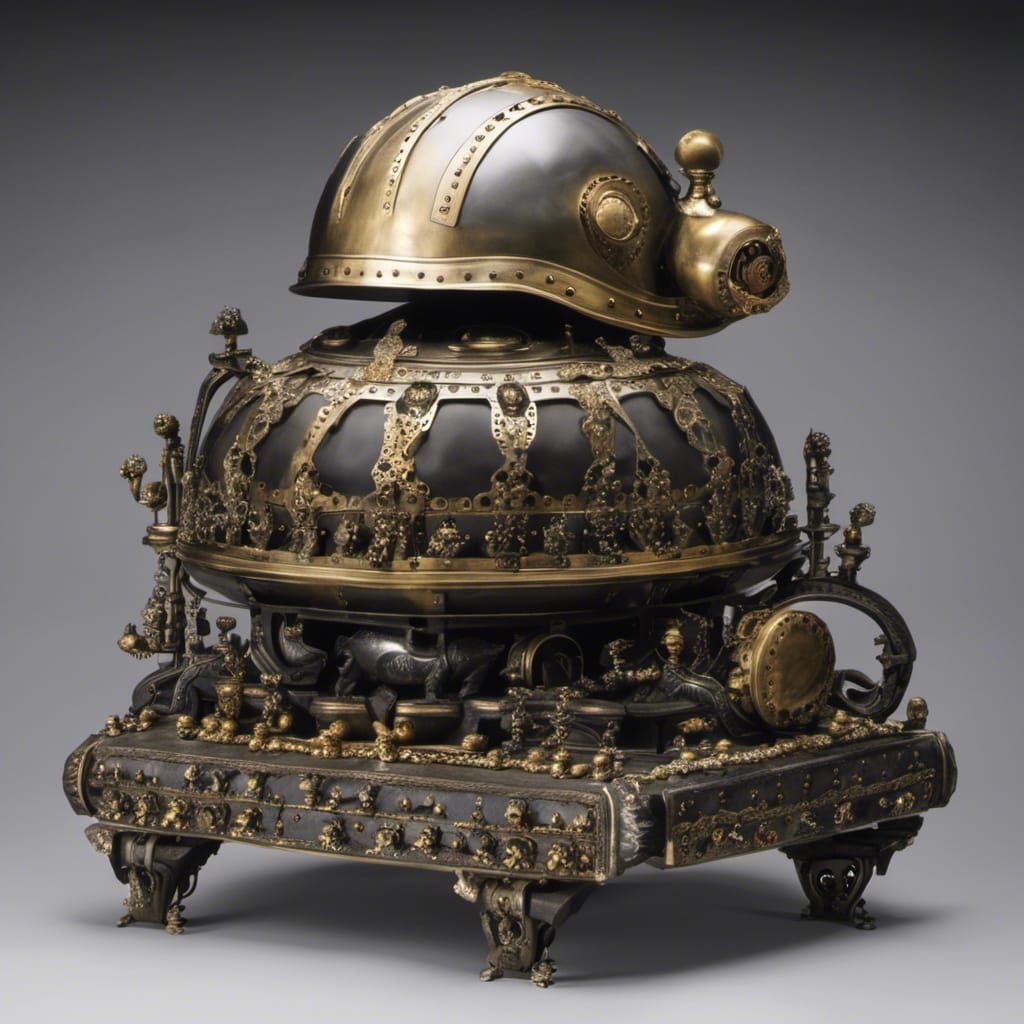 Steampunk Girl Gazing Out Window, Hyperdetailed Digital Art