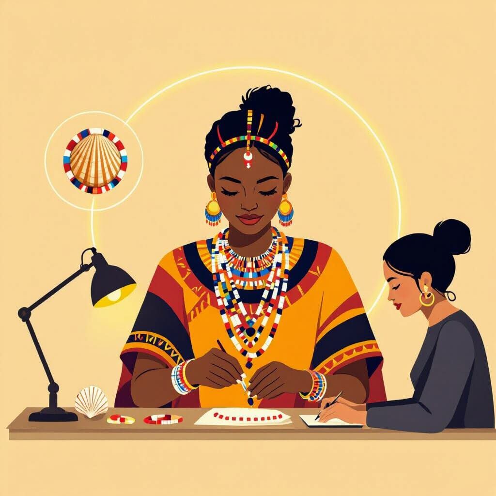 Evolution of Beadwork: Maasai-Inspired Flat Design