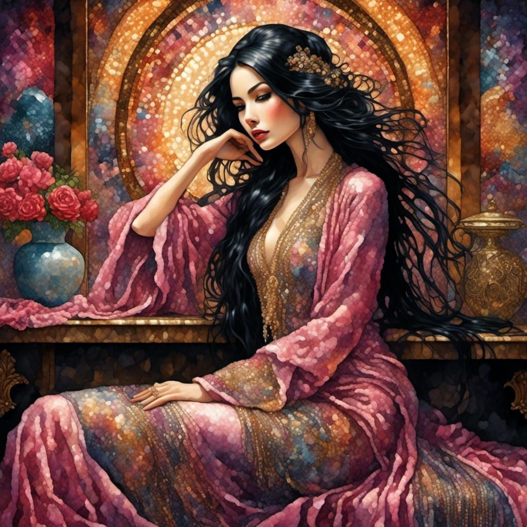 Elegant Noir Portrait of 1920s Woman