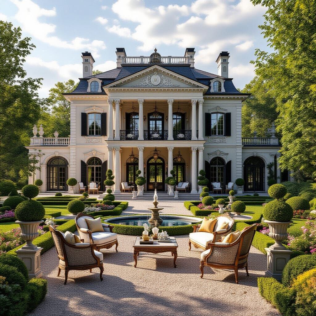 18th Century Luxurious Mansion With Manicured Garden