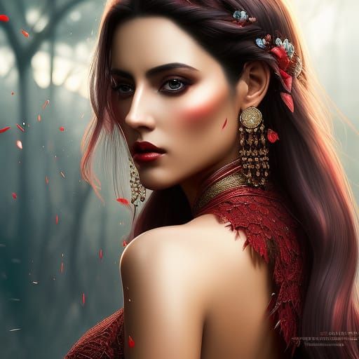 Stunning Spanish Flamenco Dancer Portrait in Detailed Style