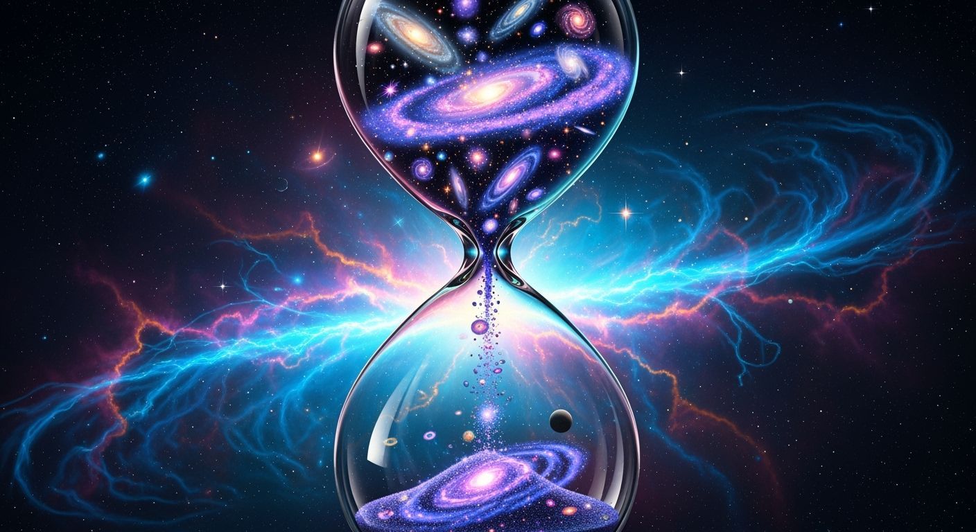 Cosmic Hourglass Nebula in Deep Space