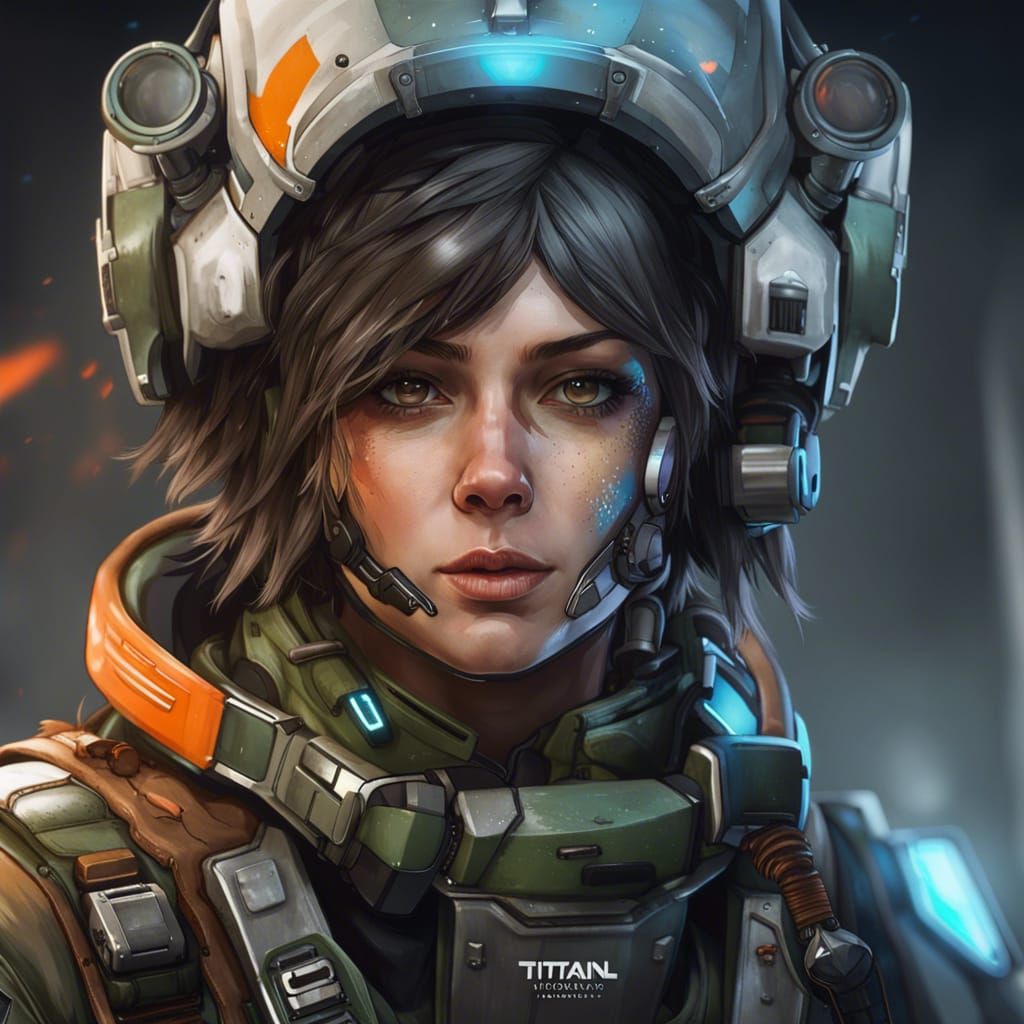 Titanfall 2 Pilot Portrait in Hyperdetailed Concept Art