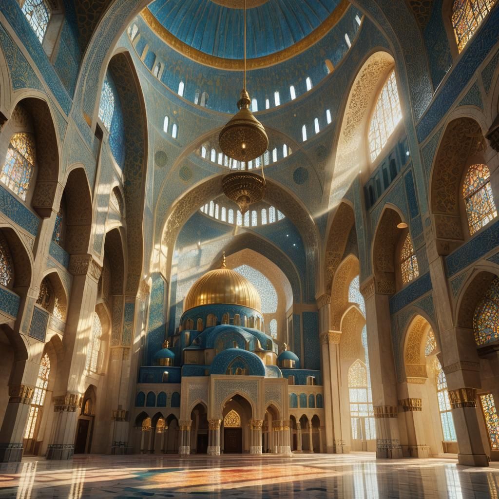 Grand Mosque in Baghdad inside view