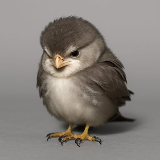 Cute Grumpy Chick with a Pout