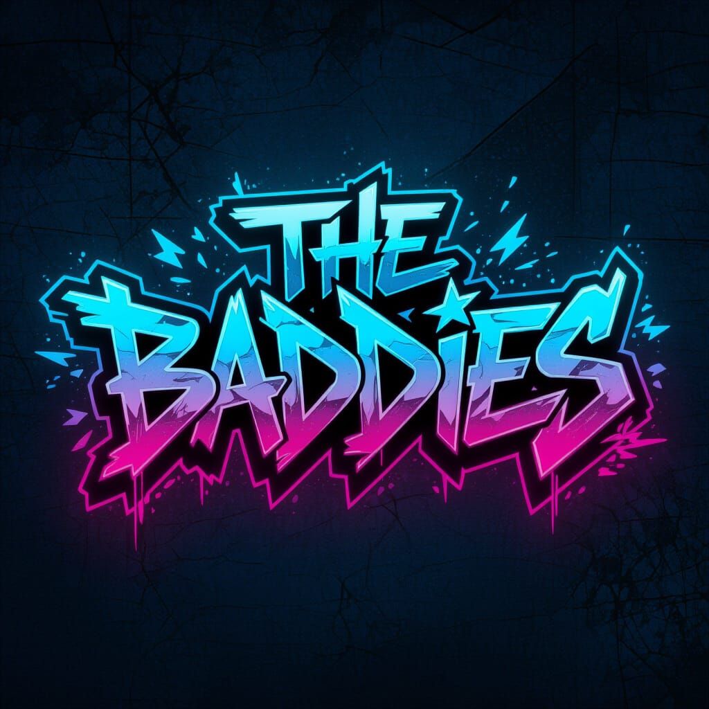 Graffiti Wordmark Logo for "The Baddies" Band