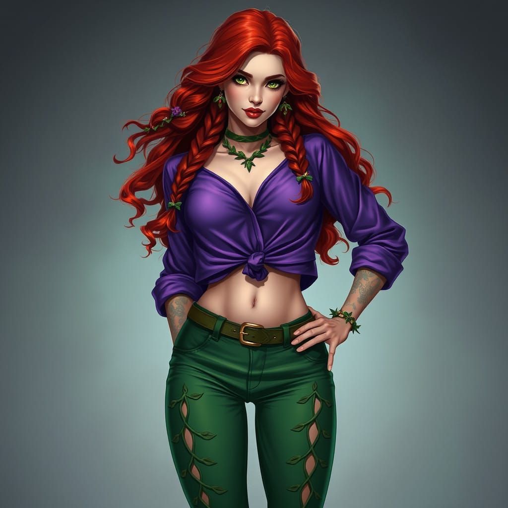 Eco-Warrior Goddess in Majestic Botanical Attire