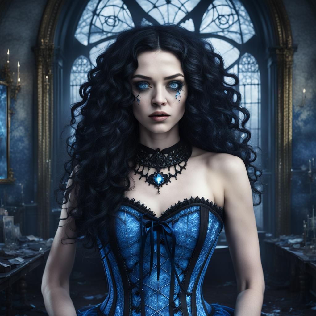 Gothic Alice in Shattered Looking Glass, Detailed Matte Pain...