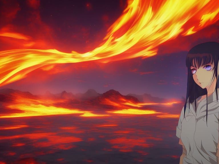 Anime Fire Eyes in Unreal Engine