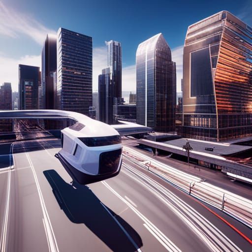 Flying Cars in High-Tech City: 3D Game Cinematic