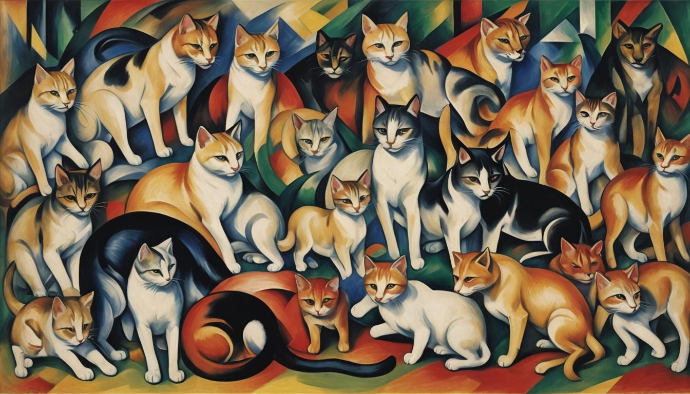 Vibrant Wild Animals in Expressionist Colors