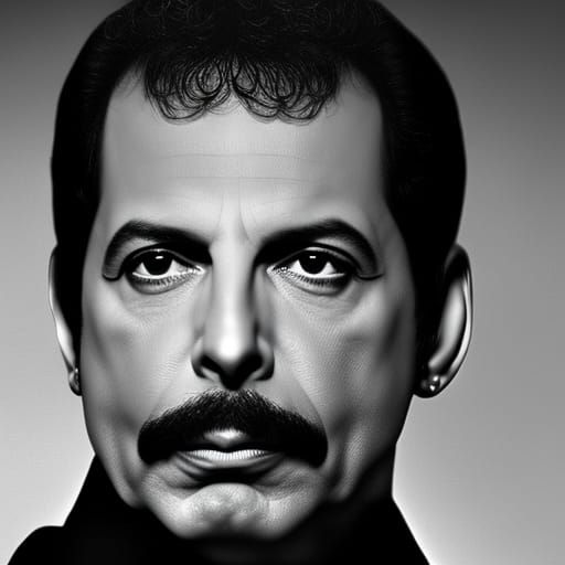 Hyperrealistic Portrait of Freddie Mercury