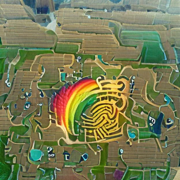 Rainbow Corn Maze Aerial View