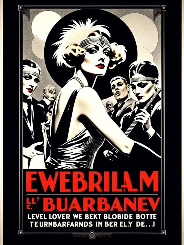 Berlin Cabaret Poster in Expressionist Style