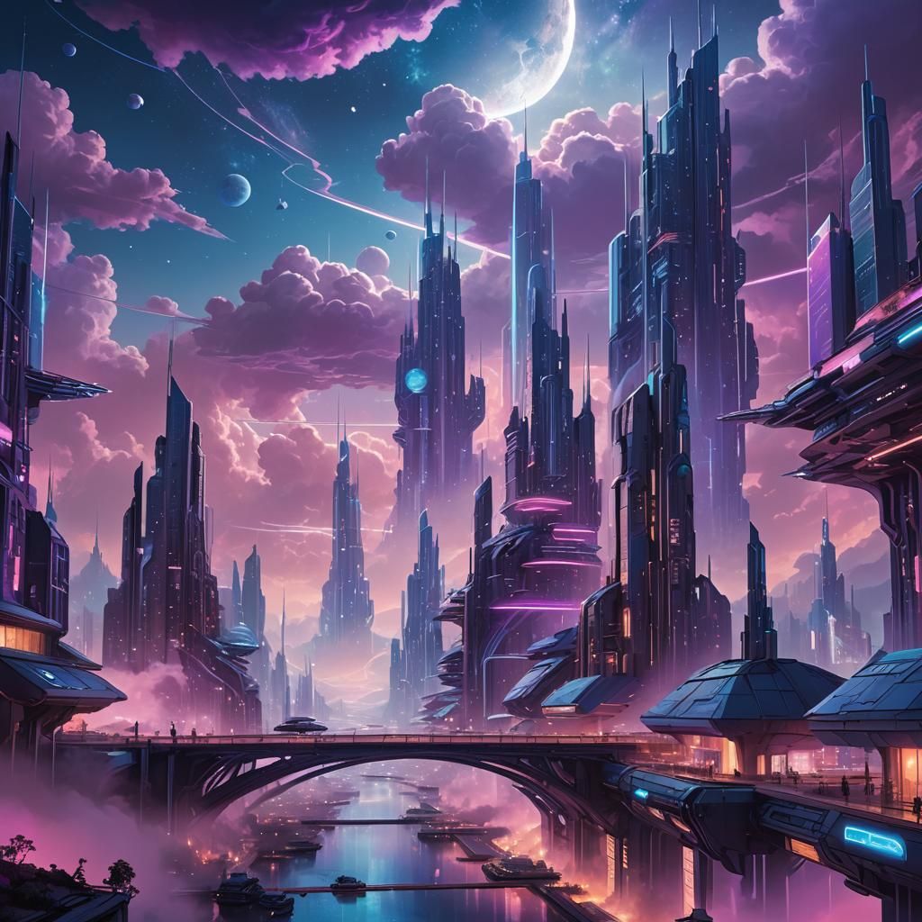 Alien Metropolis: Explore the otherworldly landscapes of an advanced alien city