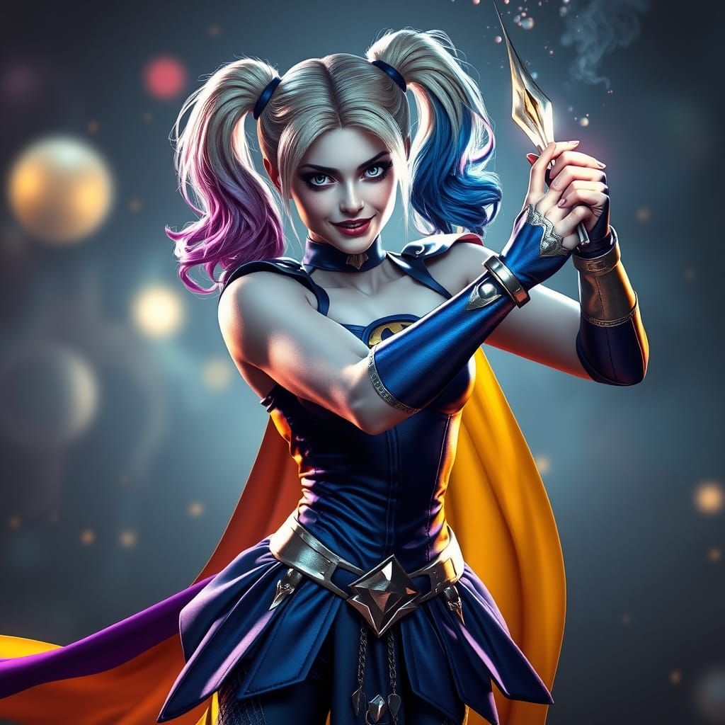 Cyberpunk Princess in Dark Fantasy Style