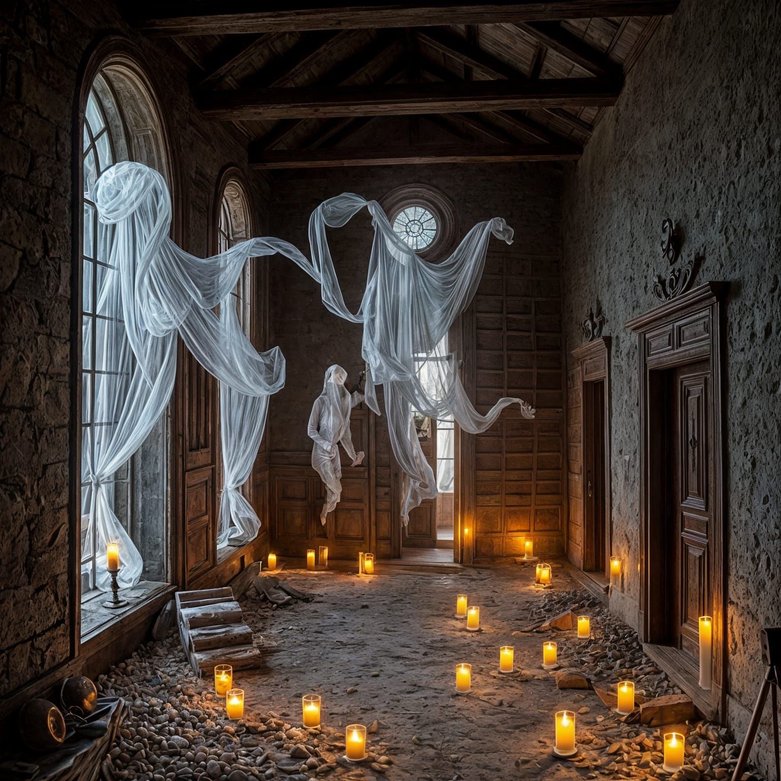 Translucent Entities Haunt Abandoned Houses