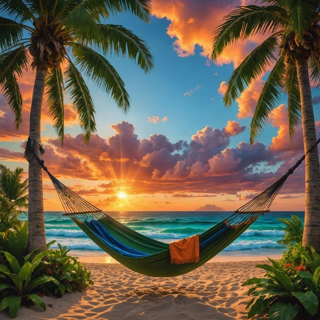 Tranquil Hammock Scene in a Cinematic Style