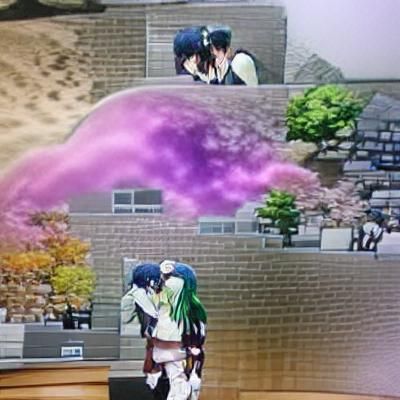 Anime Characters Kissing Art