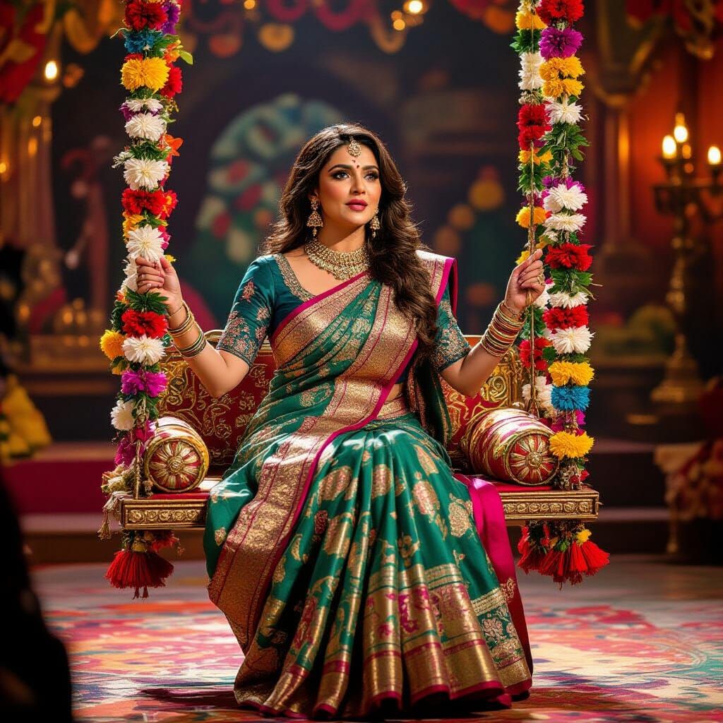 Bollywood Actress Monologue on Vibrant Film Set