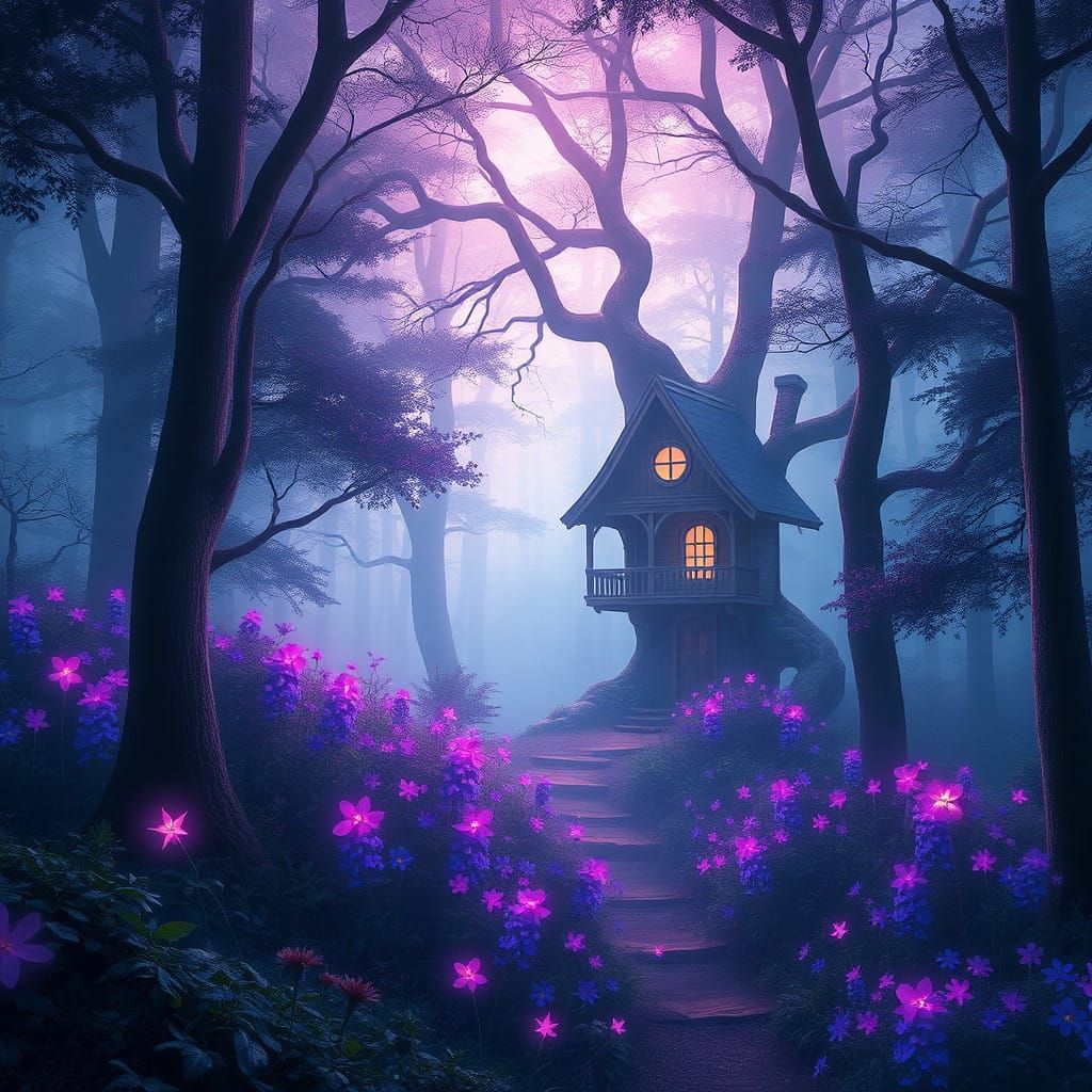 Purple Forest Treehouse