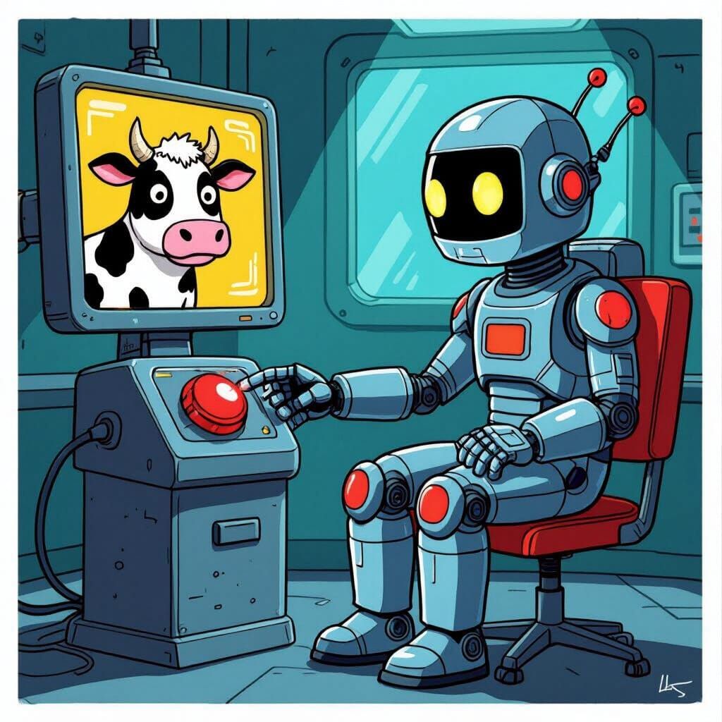 Cartoon Robot Lab Experiment Adventure